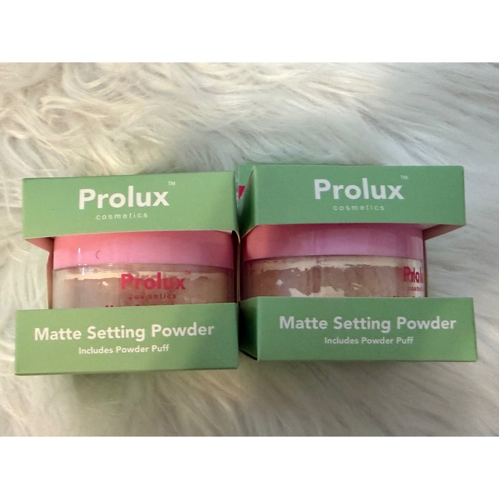 Lot of 2 Prolux Cosmetics Matte Setting Powder Ivory FPT00072 Talc Paraben Free